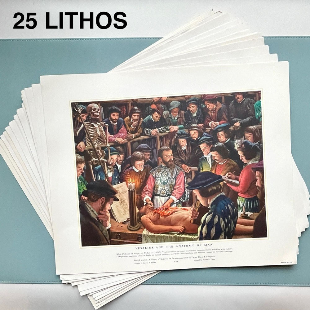25 Large Litho Prints: A History of Medicine in Pictures Portfolio Parke Davis